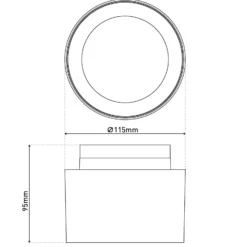 LED-Deckenspot Trimes, Ø 11,5 cm, schwarz, CCT, step-dim
