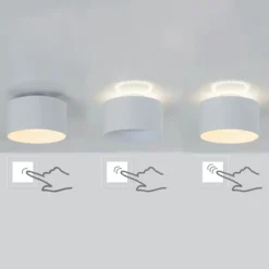 LED-Deckenspot Trimes, Ø 14 cm, weiß, CCT, step-dim
