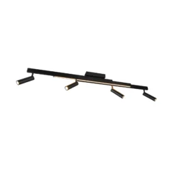 LED-Deckenspot Zeno, 4 Spots, schwarz matt, Metall