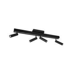 LED-Deckenspot Zeno, 4 Spots, schwarz matt, Metall