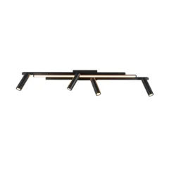 LED-Deckenspot Zeno, 4 Spots, schwarz matt, Metall