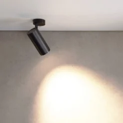 LED-Deckenstrahler Lucea 6, schwarz, Aluminium, 2.700 K