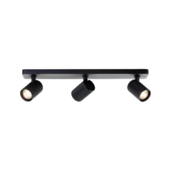 LED-Deckenstrahler Marty, Länge 53 cm, sandschwarz, 3-flg.