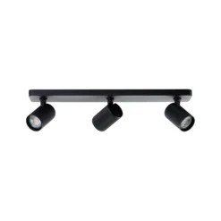 LED-Deckenstrahler Marty, Länge 53 cm, sandschwarz, 3-flg.