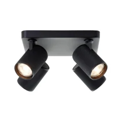 LED-Deckenstrahler Marty, Länge 22 cm, sandschwarz, 4-flg.
