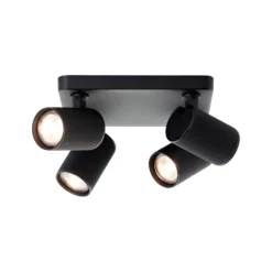 LED-Deckenstrahler Marty, Länge 22 cm, sandschwarz, 4-flg.