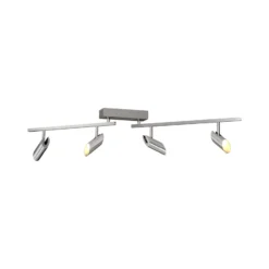 LED-Deckenstrahler Risell, Länge 104 cm, aluminiumfarben