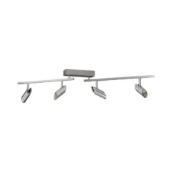 LED-Deckenstrahler Risell, Länge 104 cm, aluminiumfarben