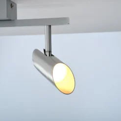 LED-Deckenstrahler Risell, Länge 35 cm, aluminiumfarben