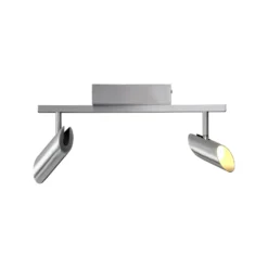 LED-Deckenstrahler Risell, Länge 35 cm, aluminiumfarben