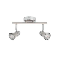 LED-Deckenstrahler Sanny, eisen/chrom, Breite 31,5 cm Metall