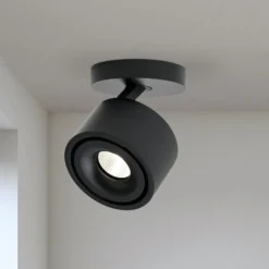 LED-Deckenstrahler Specter, schwarz, Ø 8,4 cm, Aluminium