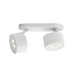 LED-Deckenstrahler Specter, weiß, Länge 19,4 cm, Alu, 2-flg.
