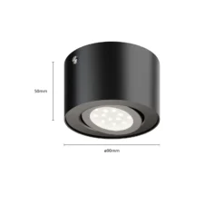 LED-Deckenstrahler Tube, schwarz