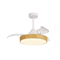 LED-Deckenventilator Alaska Mini holz DC leise Ø 91 cm CCT