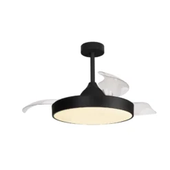 LED-Deckenventilator Alaska schwarz DC leise Ø 106 cm CCT