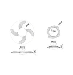 LED-Deckenventilator Aloha weiß DC-Motor leise Ø 90 cm CCT