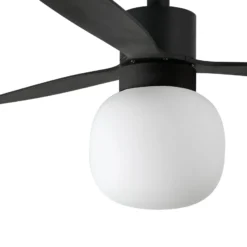 LED-Deckenventilator Amelia Ball L, schwarz, DC, leise