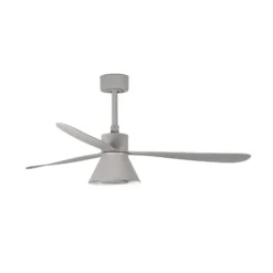 LED-Deckenventilator Amelia Cone L, grau, DC, leise, 132 cm