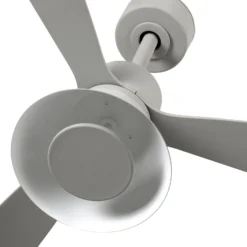 LED-Deckenventilator Amelia Cone L, grau, DC, leise, 132 cm
