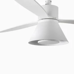 LED-Deckenventilator Amelia Cone L, weiß, DC, leise, 132 cm