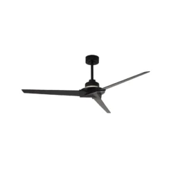LED-Deckenventilator Brisa Mini schwarz/holz leise 150cm CCT
