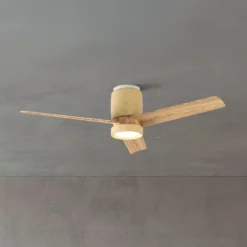 LED-Deckenventilator Ceramica M, beige/holz, DC, leise, CCT