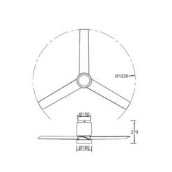 LED-Deckenventilator Ceramica M, weiß, DC, leise, CCT