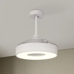 LED-Deckenventilator Coin Mini weiß DC leise Ø 91 cm CCT