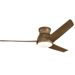 LED-Deckenventilator Eris, IP44, walnuss