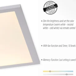 LED-Deckenventilator Flat-Air, CCT, weiß, 120x40cm