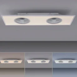 LED-Deckenventilator Flat-Air, CCT, weiß, 120x40cm