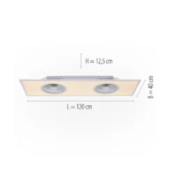 LED-Deckenventilator Flat-Air, CCT, weiß, 120x40cm