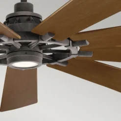 LED-Deckenventilator Gentry 85 walnuss dunkel/weiß