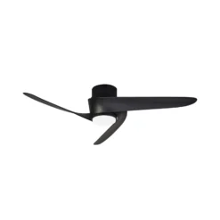 LED-Deckenventilator Groenland M, schwarz, DC, leise, CCT