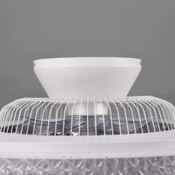 LED-Deckenventilator Harstad, Kristallrahmen