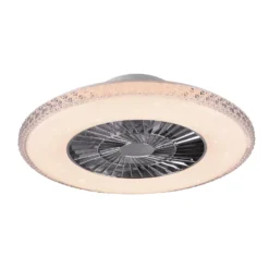 LED-Deckenventilator Harstad, Kristallrahmen