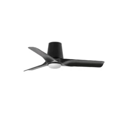 LED-Deckenventilator Hey, schwarz, DC, leise, Ø 90 cm, CCT