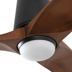 LED-Deckenventilator Heywood L, schwarz/holz, DC, leise