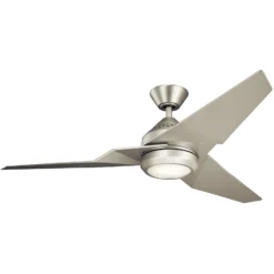 LED-Deckenventilator Jade, silber, leise, Ø 152 cm, 60 W
