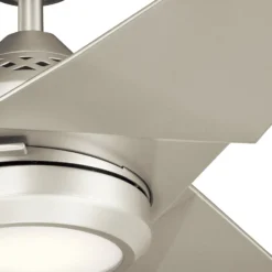LED-Deckenventilator Jade, silber, leise, Ø 152 cm, 60 W