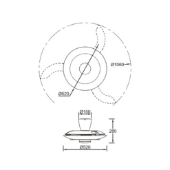 LED-Deckenventilator Kyoto, weiß, DC, leise, CCT, 106 cm