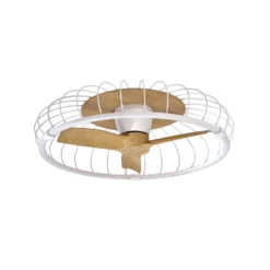 LED-Deckenventilator NATURE, CCT App weiß/buche
