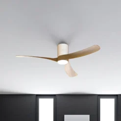 LED-Deckenventilator Nemo II L, weiß/holz, DC, leise, CCT
