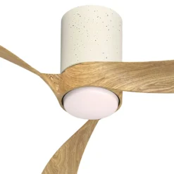 LED-Deckenventilator Nemo II L, weiß/holz, DC, leise, CCT