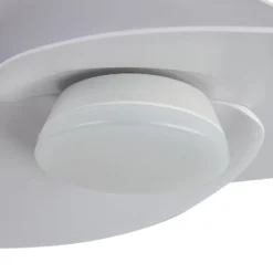 LED-Deckenventilator Nenufar, weiß, DC, leise, CCT, 74 cm