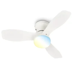 LED-Deckenventilator Pan, DC-Motor, weiß, Ø 60 cm, CCT