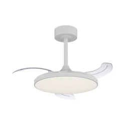 LED-Deckenventilator Slim Mini, weiß, DC, leise, CCT, 106 cm