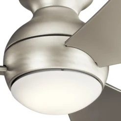LED-Deckenventilator Sola, IP23 nickel