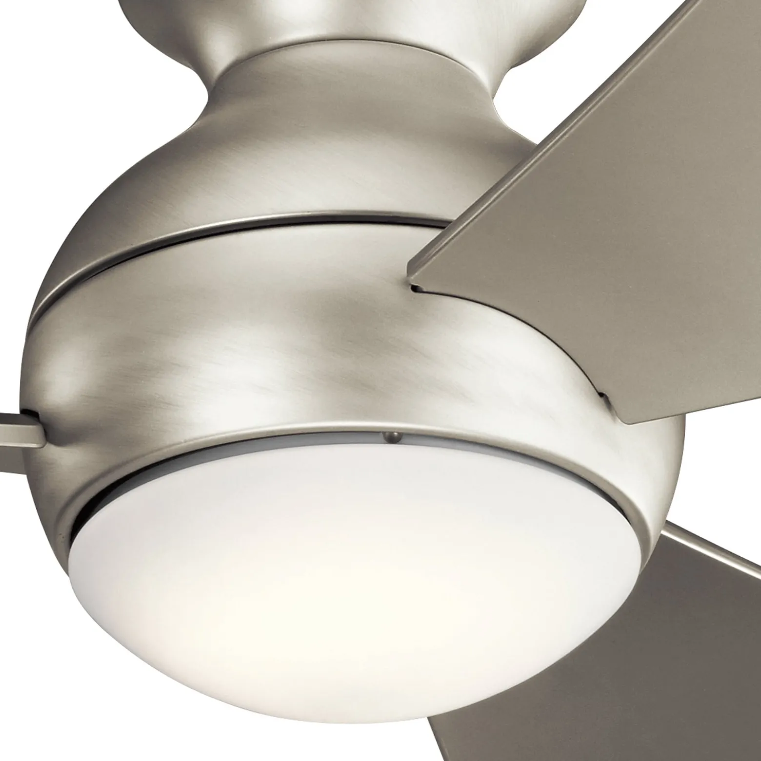 LED-Deckenventilator Sola, IP23 nickel